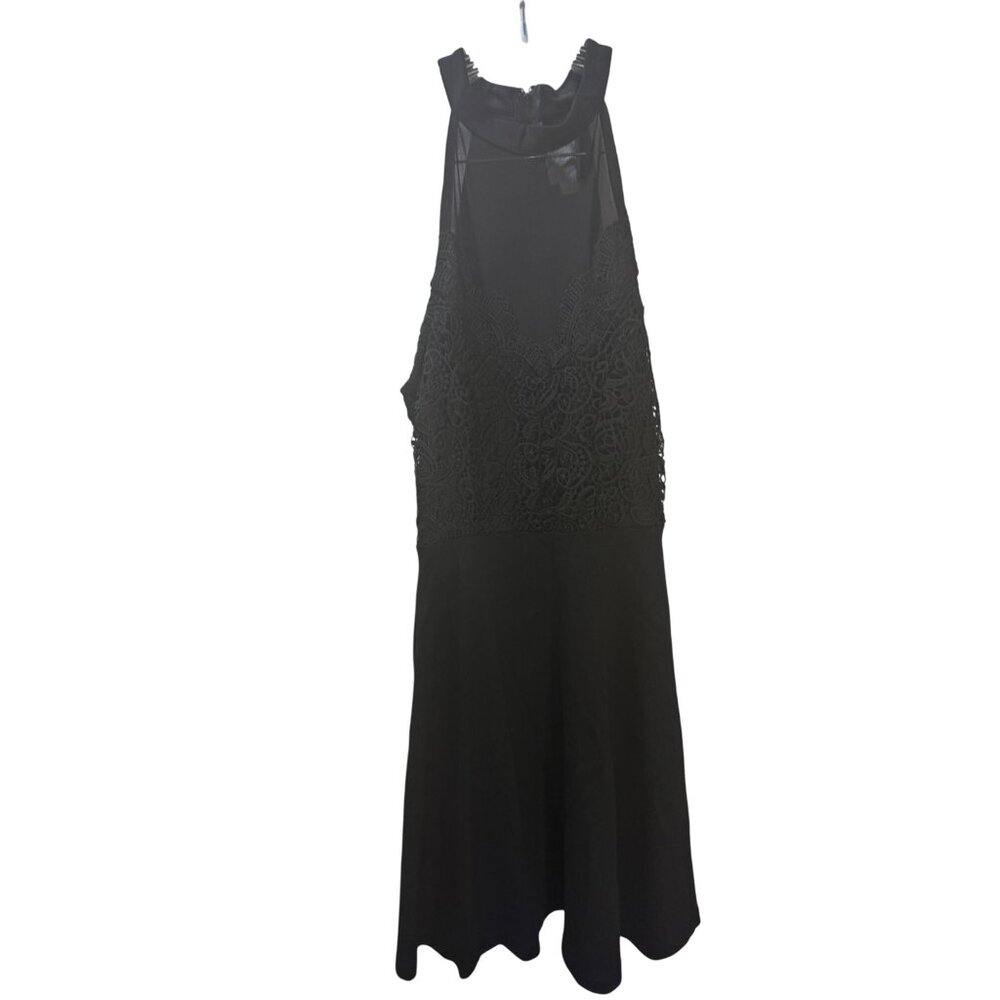 Blue Rain Womens Sleeveless Lace‎ Mesh Black Dress Size S